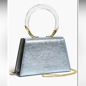 Alexis Bittar Lucite Quad Metallic Leather Small Handbag